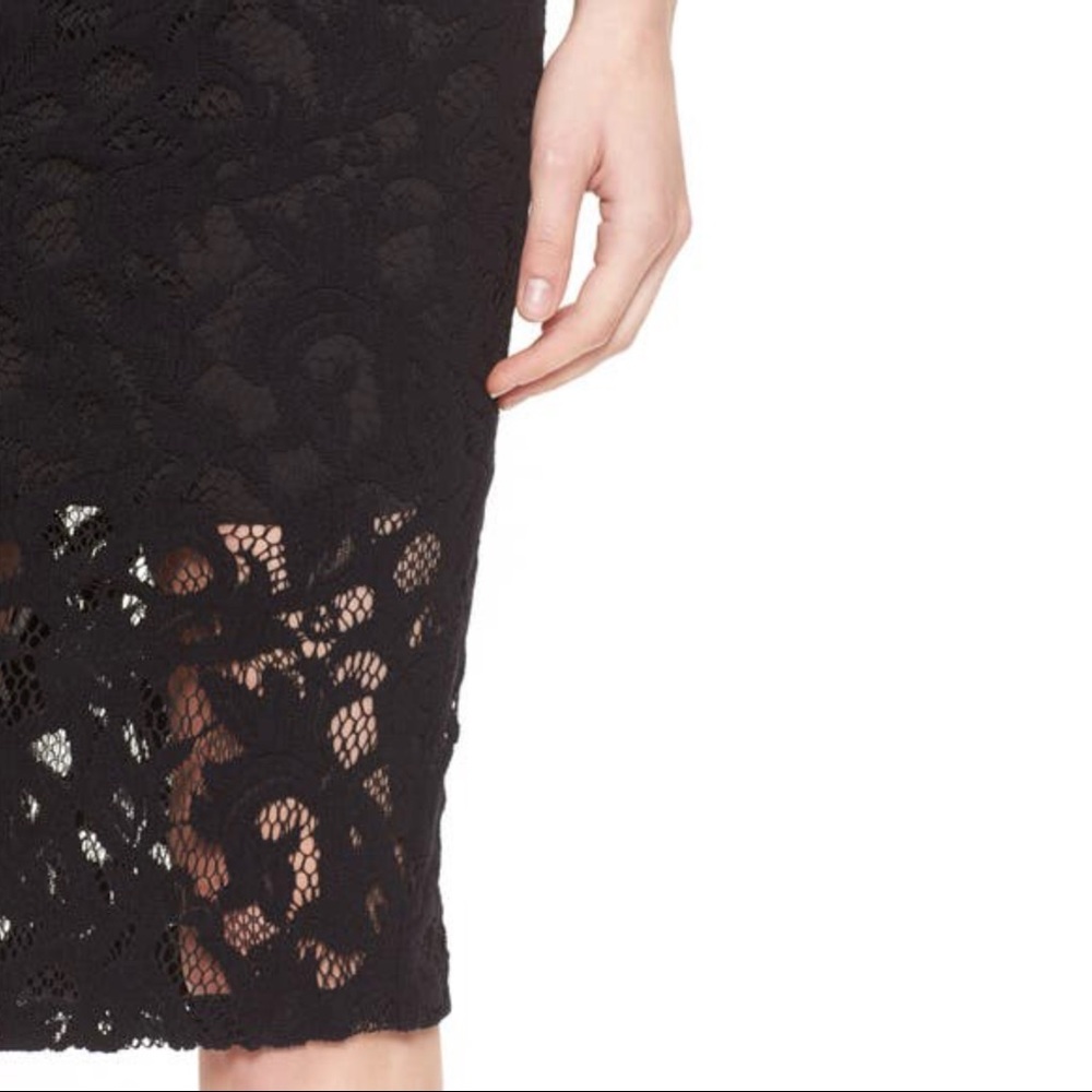 NWT Parker “Sandia” Black Lace Pencil Skirt - Picture 3 of 13